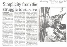 Simplicity from the struggle to survive